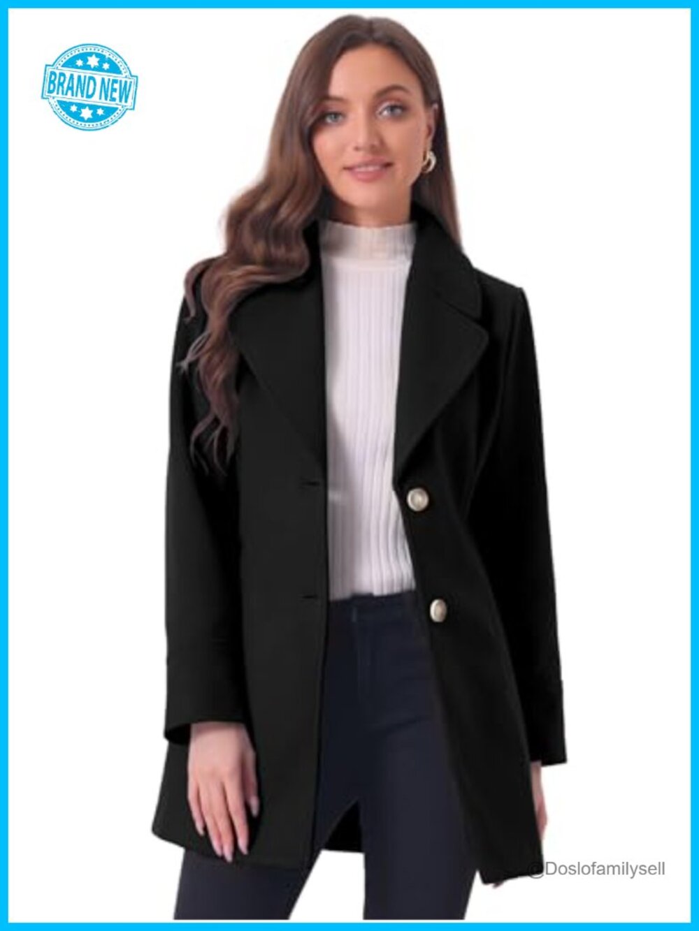 Elegant Overcoat Shawl Collar Single Breasted Winter Coat